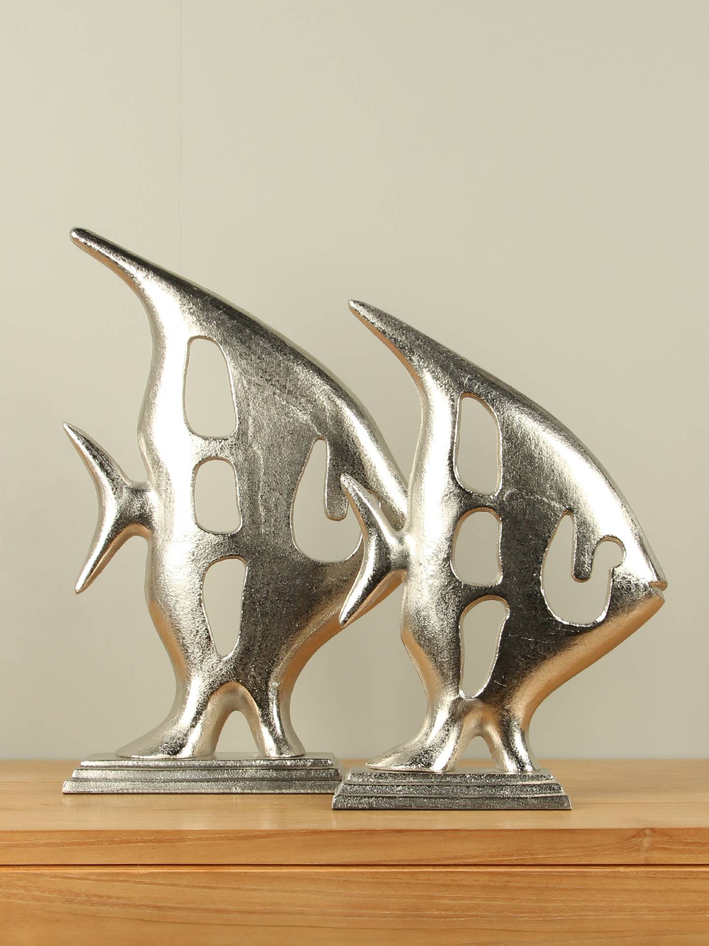 Figur für den Innenbereich - Aluminium - Dekoration Fisch - 39x25 cm – Bild 4