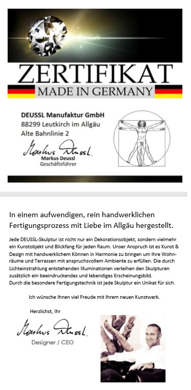 Figur für den Innenbereich – Aluminium – Drahtfigur groß – 185x45x3 cm