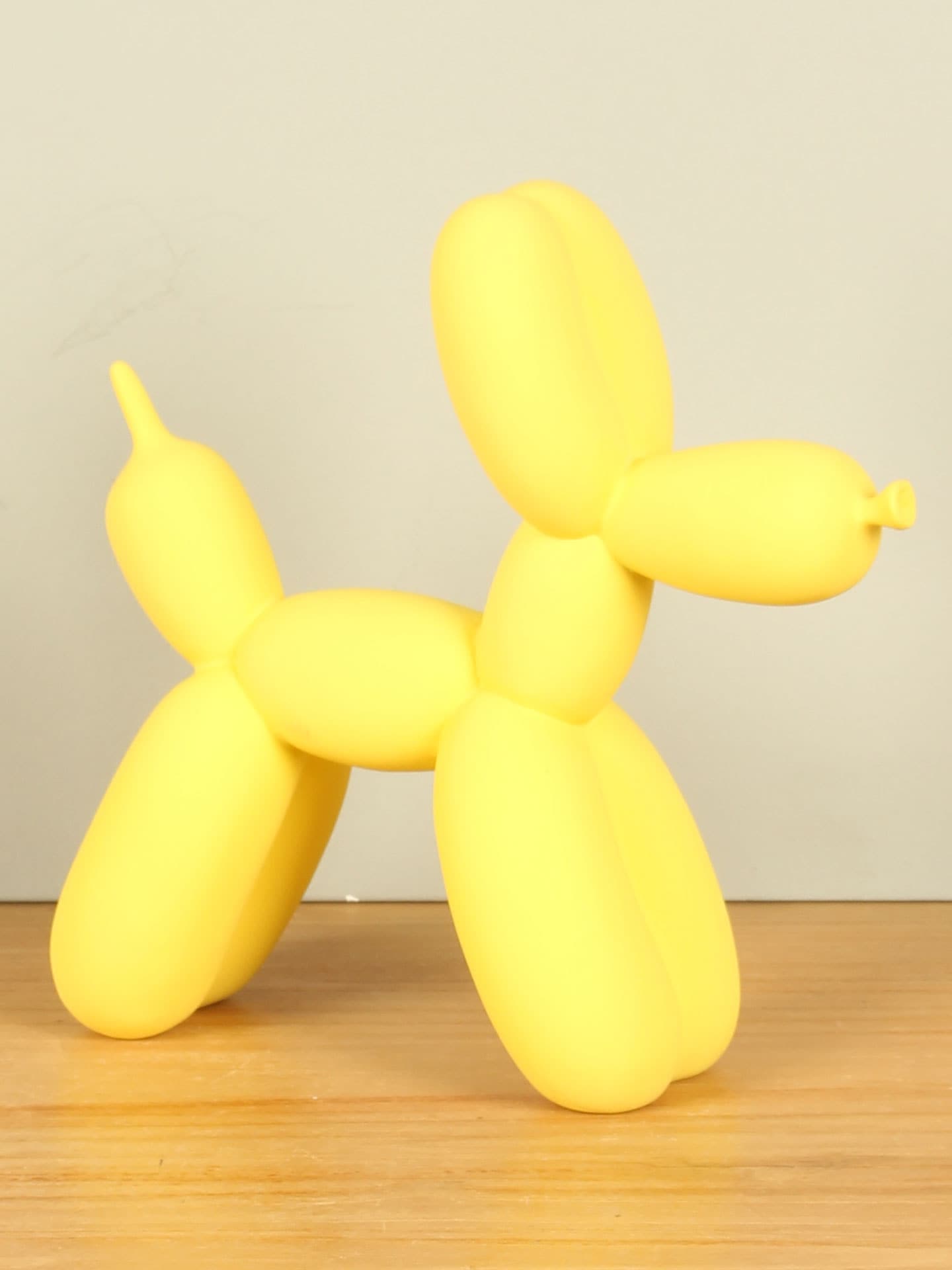 Figur für den Innenbereich - Gelb - Kunstharz - Ballonhund - 23x23x9 cm