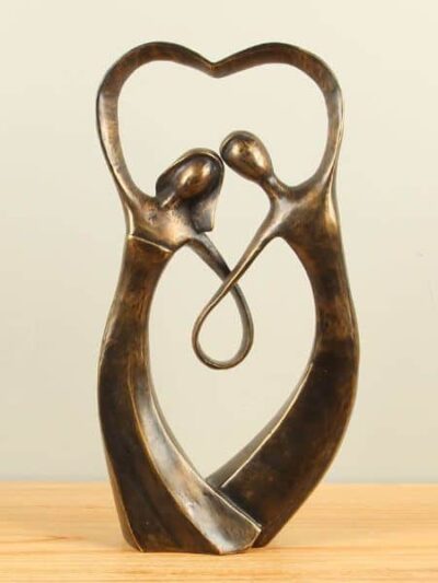 Skulptur für drinnen oder draußen – Bronze – Liebende – 37x20x11 cm