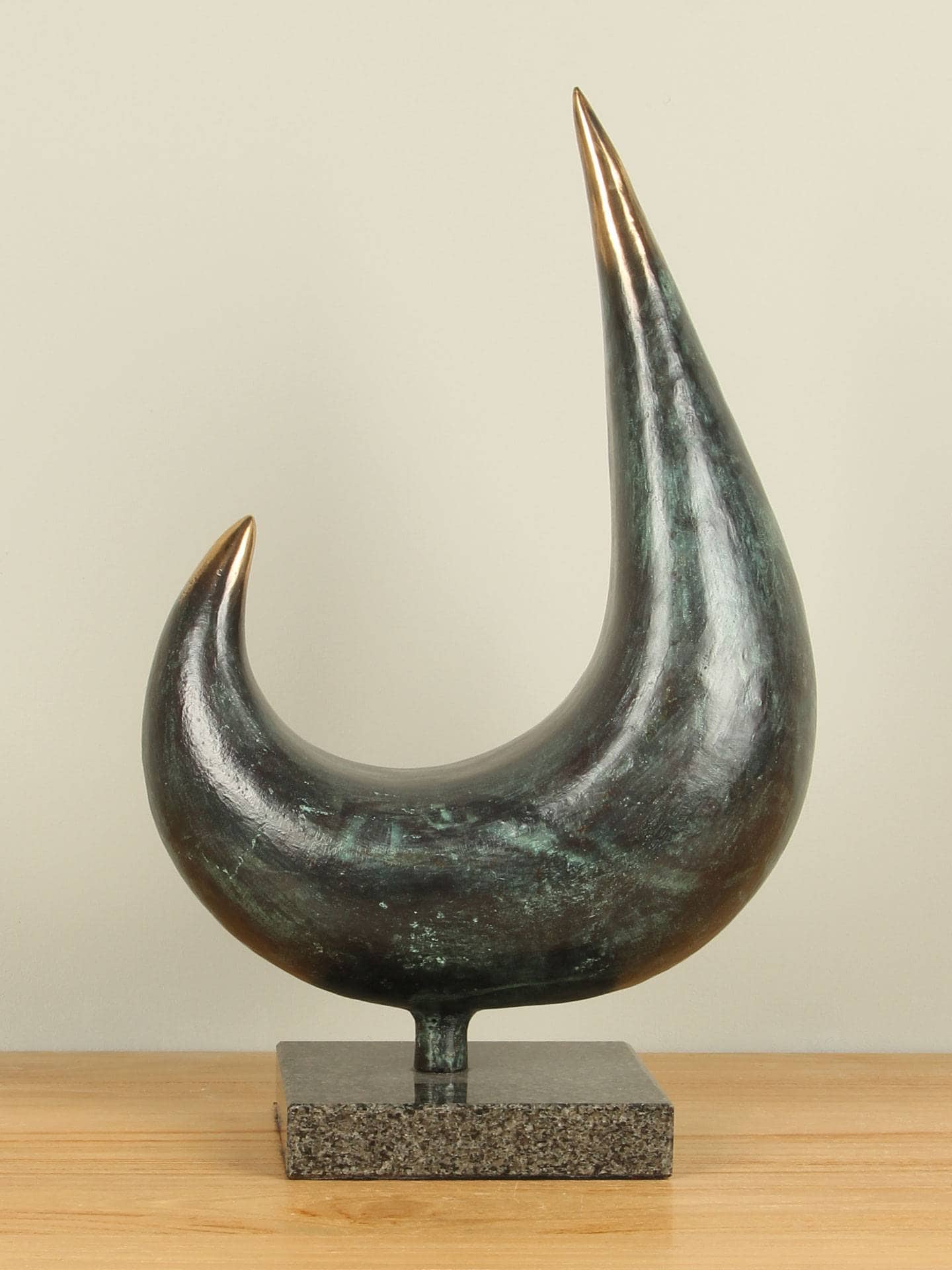 Skulptur für drinnen oder draußen - Bronze - Vogel - 43x27x13 cm