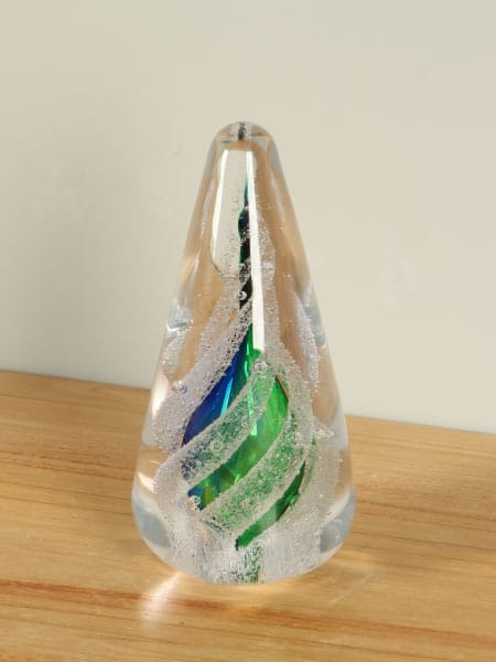 Tropfen - Blau - Glas - Pegel blau/grün, 17 cm – Bild 2