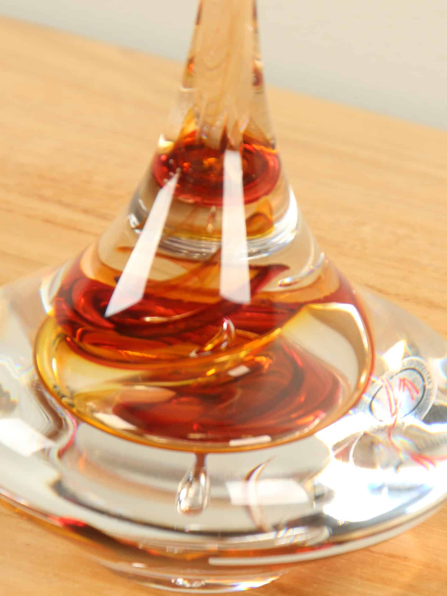 Tropfen - Rosa - Glas - Kreisel rosa/gelb 13 cm – Bild 3