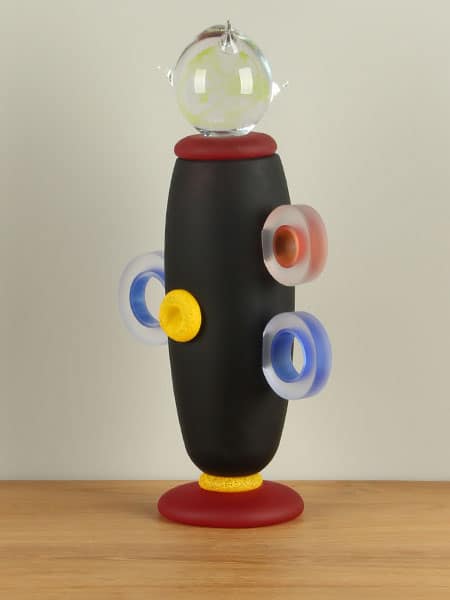 Exklusive Glaskunst - Matt Schwarz - Glas - Objekt mattiertes Glas, Schwarz - 44x24x15 cm – Bild 6