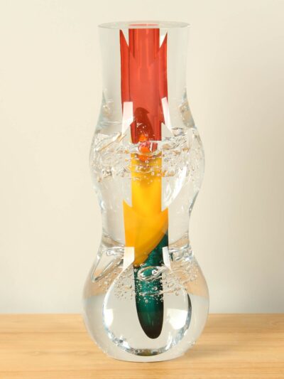 Exklusive Glaskunst – Multicolor – Glas – Glasskulptur Optisches Glas, 32 cm