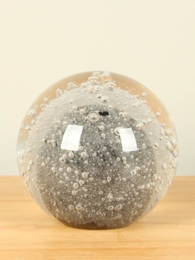 Glaskunst – Grau – Glas – Kristallkugel grau, 12 cm – 12 cm