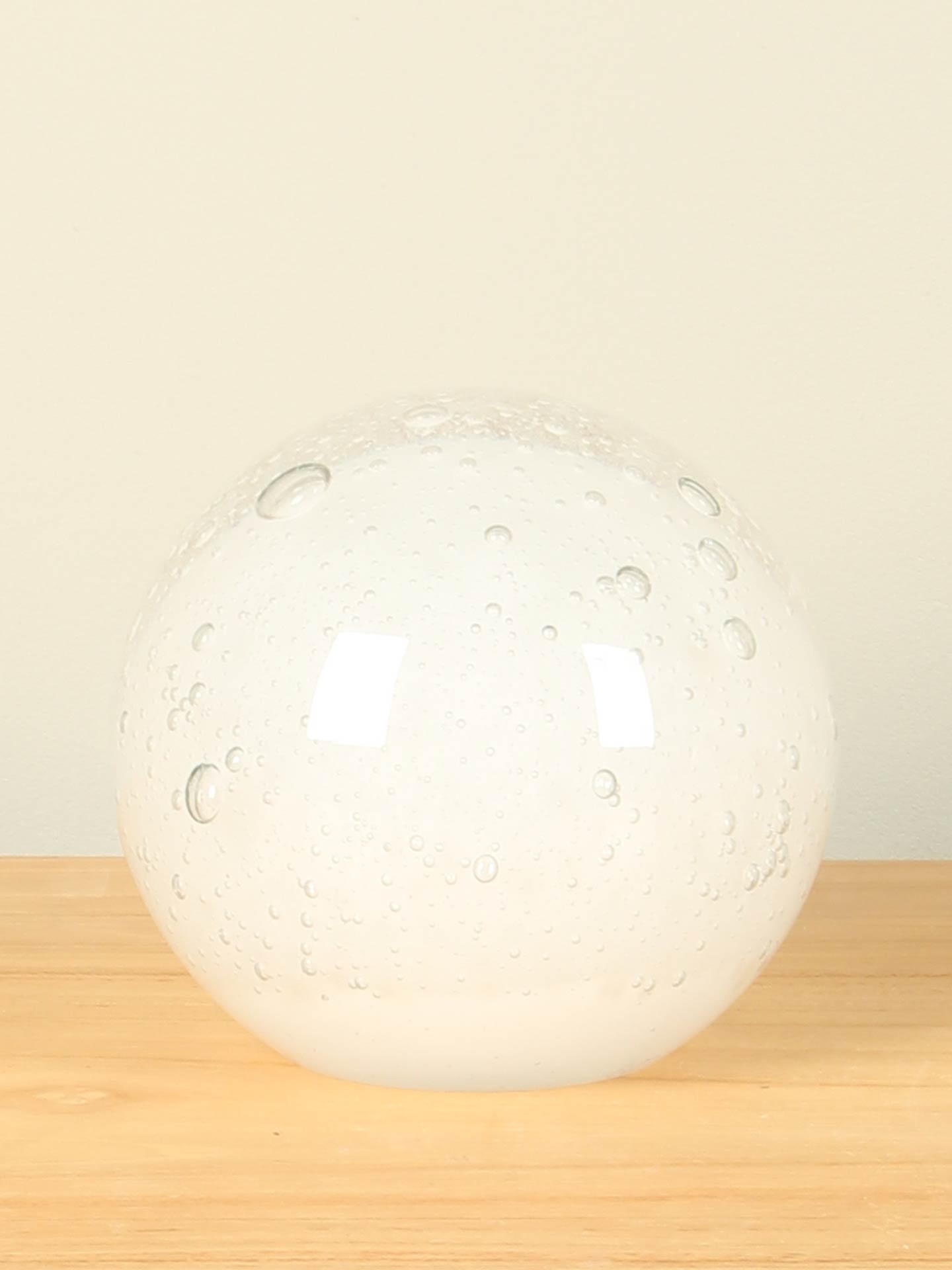 Glaskunst - Weiß - Glas - Kristallkugel weiß, 12 cm - 12 cm