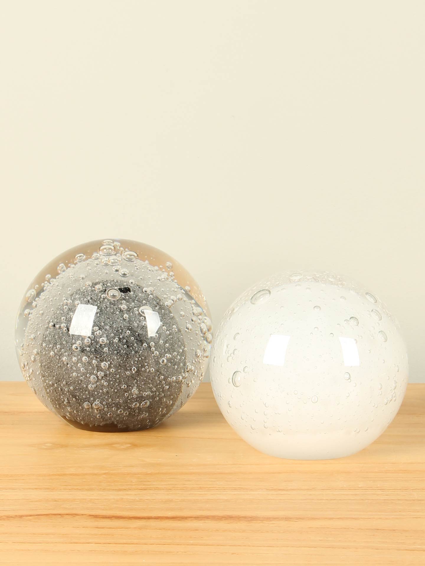 Glaskunst - Weiß - Glas - Kristallkugel weiß, 12 cm - 12 cm – Bild 3