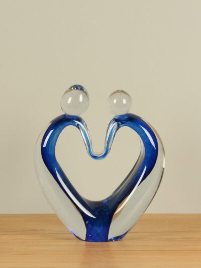 Blau – Glas – Objekt Lovers blau, 29 cm – 29x24x9 cm