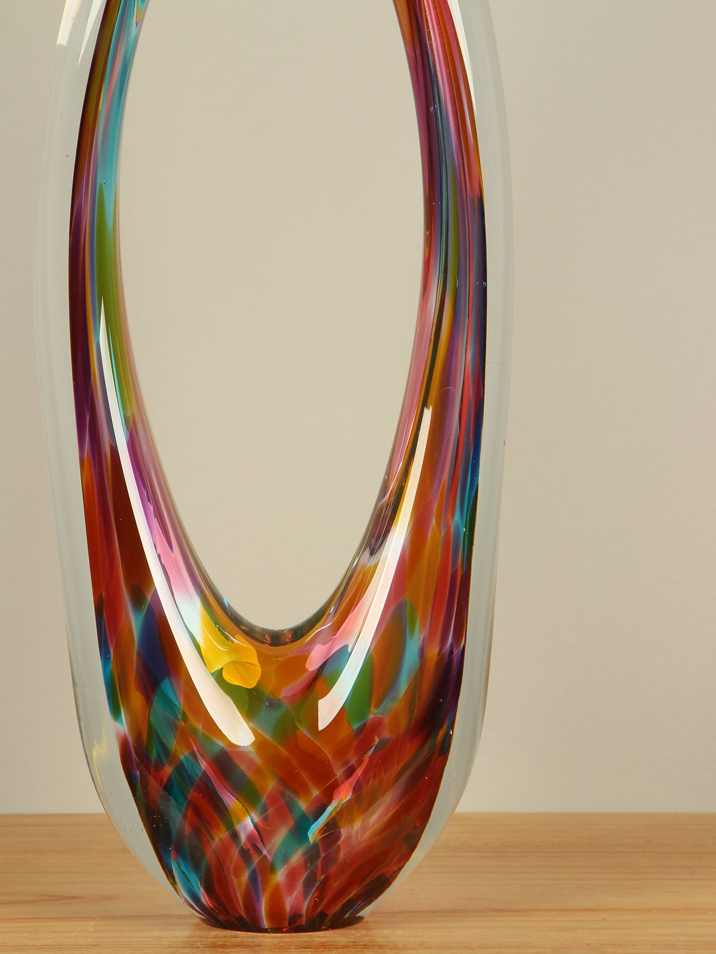 Multicolor - Glas - Objekt oval rot, 41 cm - 41x18x8 cm – Bild 5