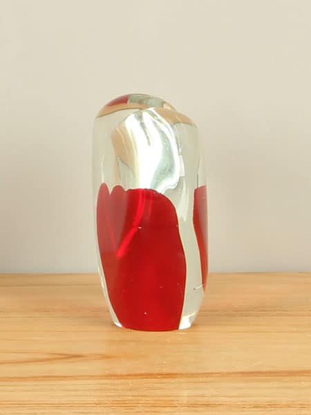 Rot - Glas - Herzchen rot, 11 cm. 2006RF - 11x11x4 cm – Bild 2