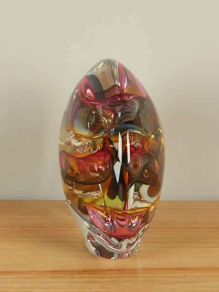 Rosa - Glas - Scheibe farbig, 15 cm - 15x15x6 cm – Bild 3