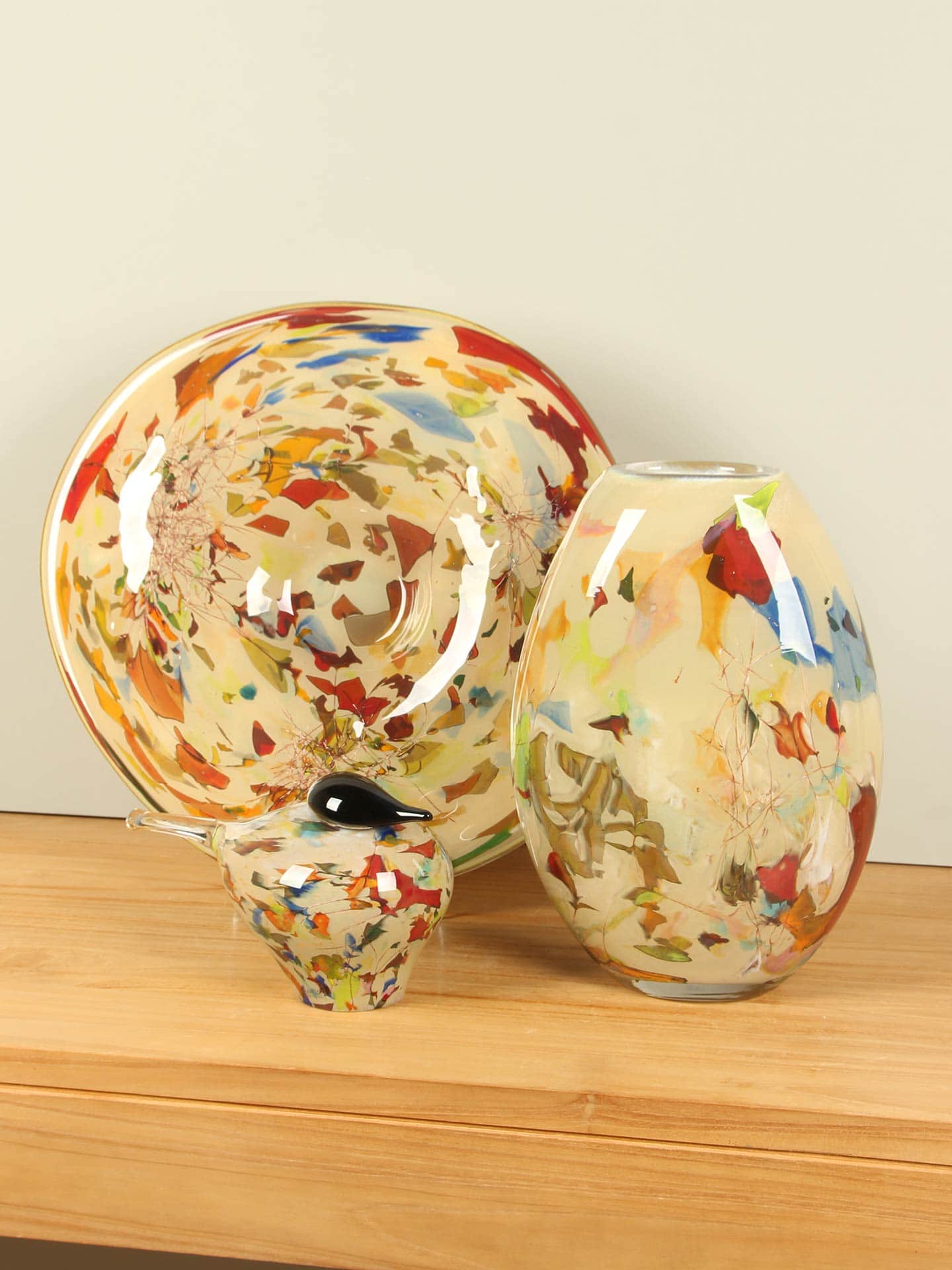 Schale - Multicolor - Glas - Linea, 44 cm – Bild 5