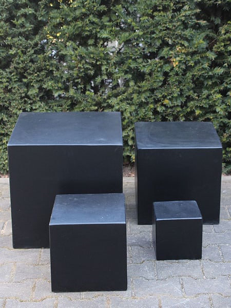 Sockel / Säule - Schwarz - Light Cement - 50x50x50 cm – Bild 2