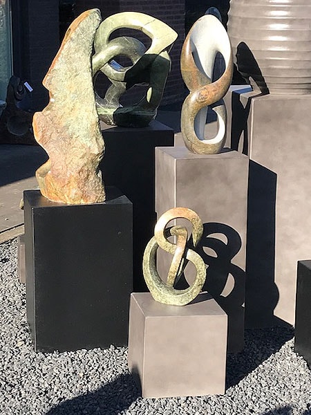 Sockel / Säule - Schwarz - Light Cement - 50x50x50 cm – Bild 3