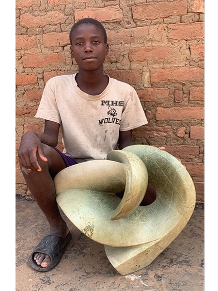 Gartenfigur - Cheetah Jade - Hellgrün - Naturstein - Lilly - 50x56x27 cm – Bild 5