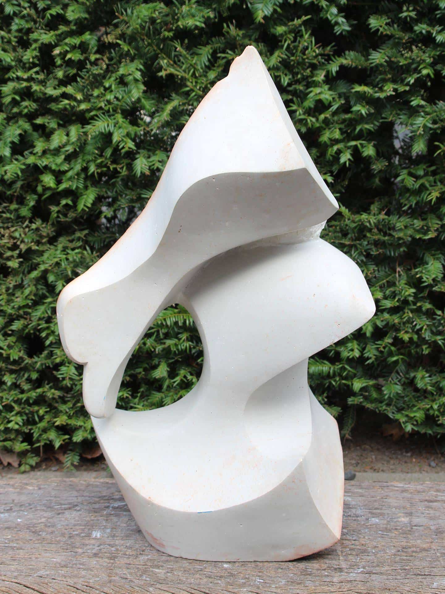 Gartenfigur - Sapolite - Weiß - Naturstein - Abstrakt - 73x43x33 cm