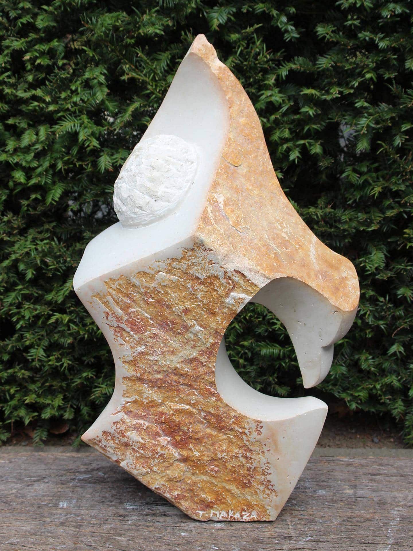 Gartenfigur - Sapolite - Weiß - Naturstein - Abstrakt - 73x43x33 cm – Bild 2