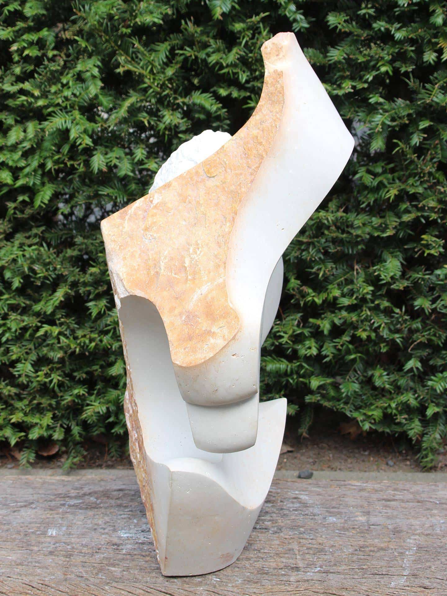 Gartenfigur - Sapolite - Weiß - Naturstein - Abstrakt - 73x43x33 cm – Bild 3