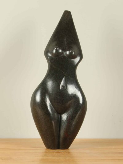 Gartenfigur – Serpentijn – Schwarz – Naturstein – Frauenkörper Nr. 4 – 43x10x10 cm