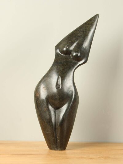 Gartenfigur – Serpentijn – Schwarz – Naturstein – Frauenkörper Nr. 5 – 57x26x10 cm