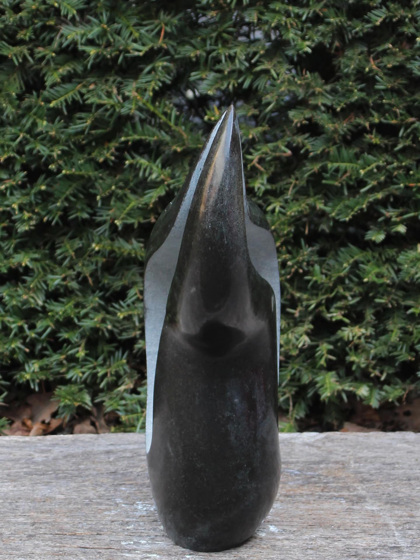 Gartenfigur - Springsteen - Schwarz - Naturstein - Abstrakt Vogel - 46x33x16 cm – Bild 4