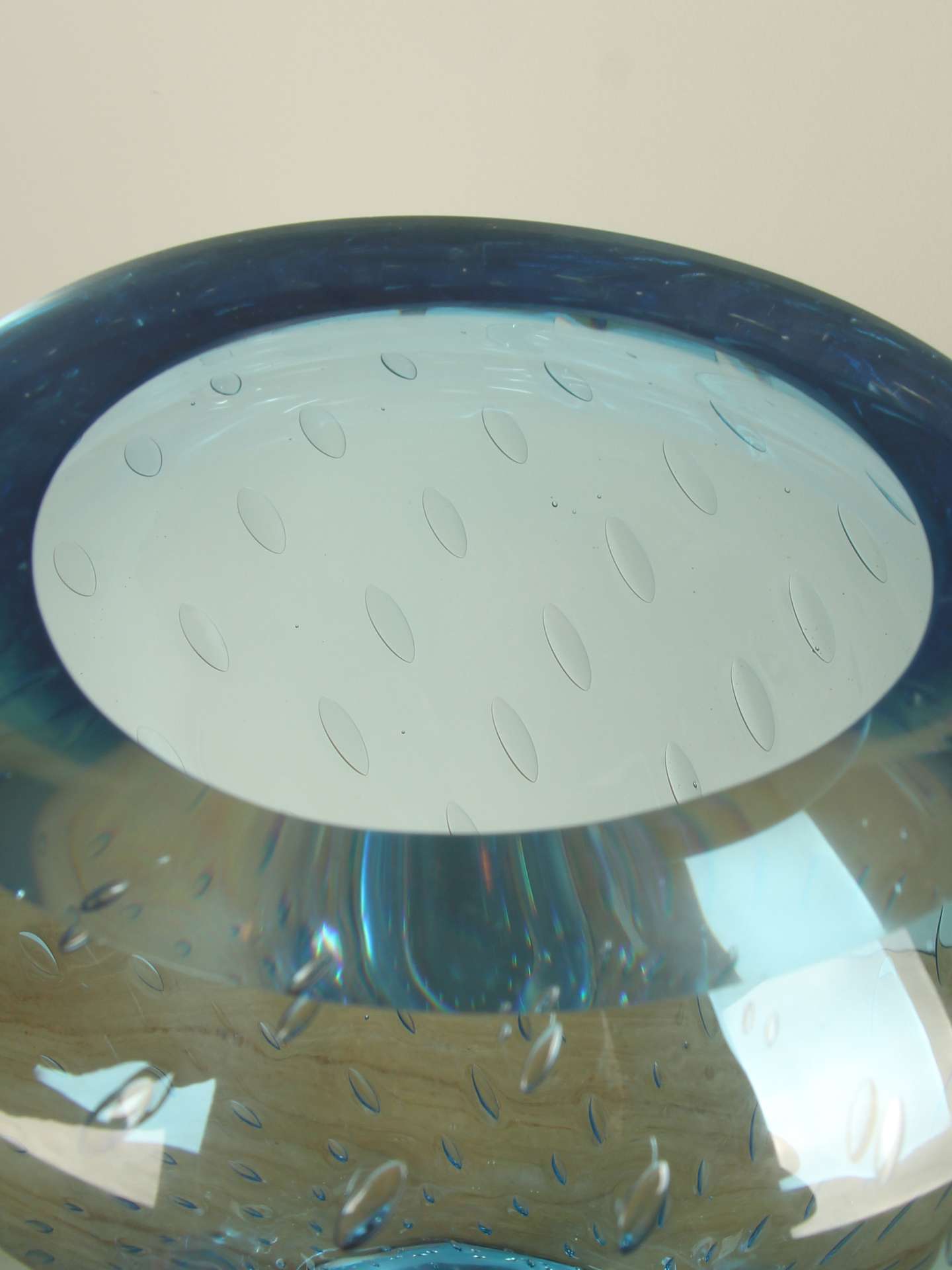 Vase - Blau - Glas - Bubble blau – Bild 3