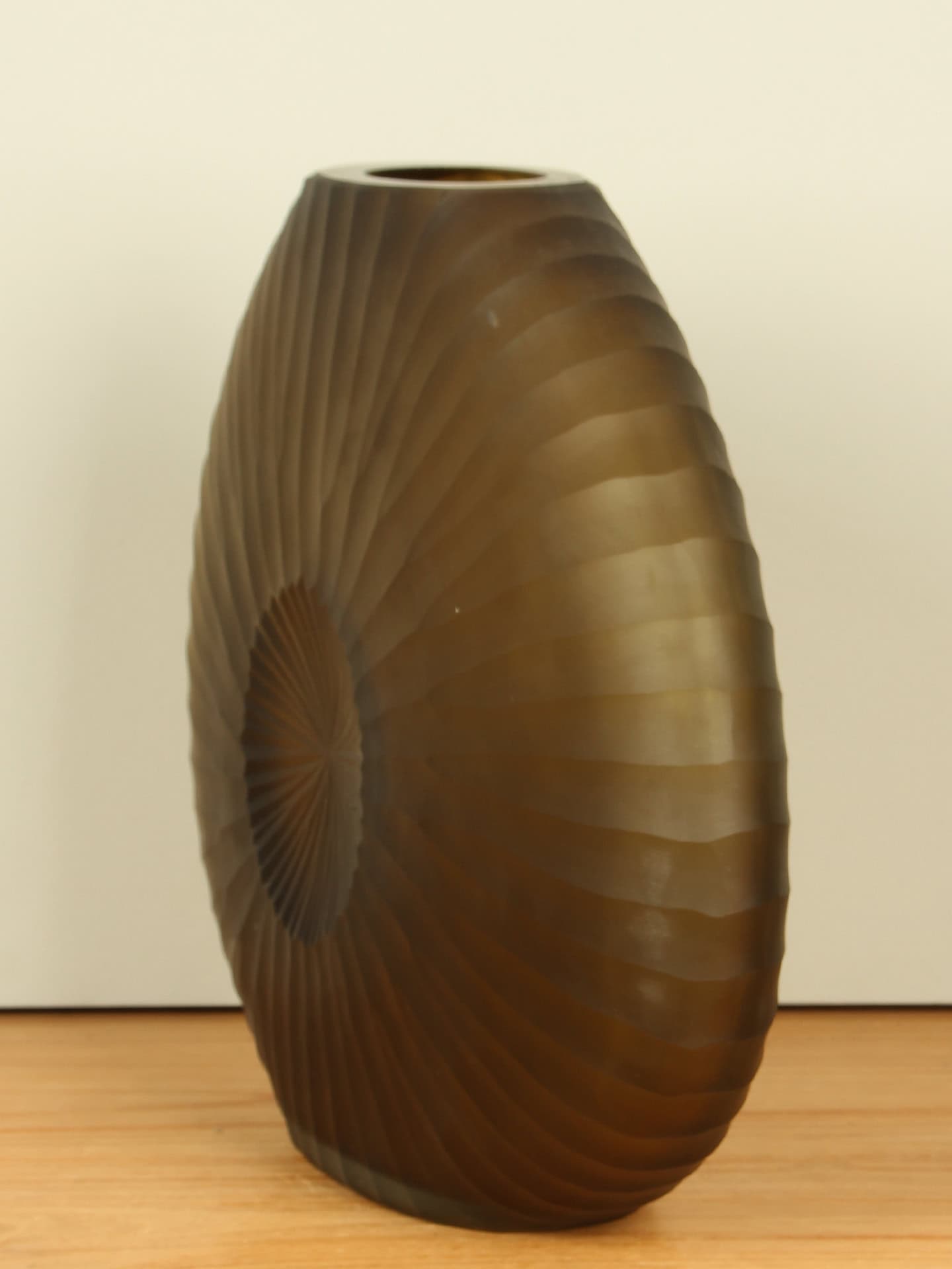 Vase - Braun mattiert - Glas - 32x40x9 cm – Bild 2