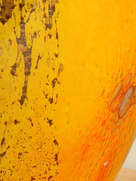 Vase - Glas - Kugelvase Gelb – Bild 4