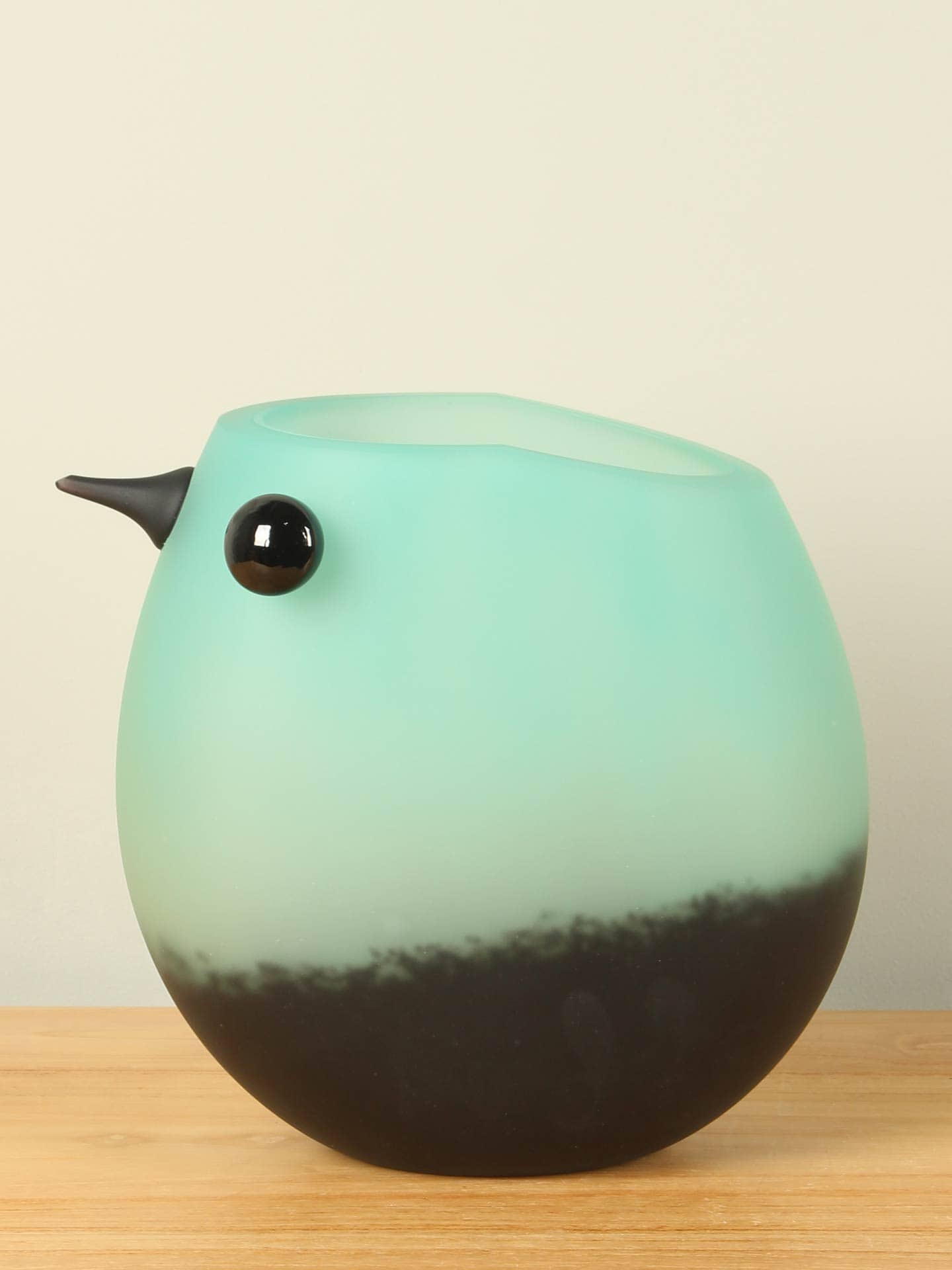 Vaas, Glaskunst - Blau - Glas - Vogel - 22x23x14 cm – Bild 2