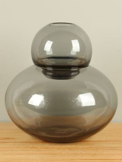 Vase – Grau – Glas – Set aus 2 Vasen grau