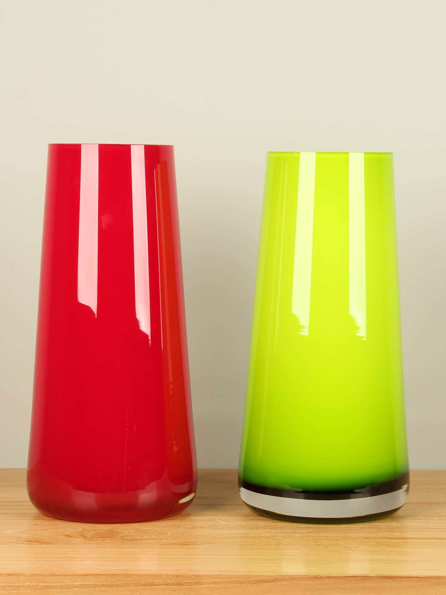 Vase - Grün - Glas - apfelgrün – Bild 3