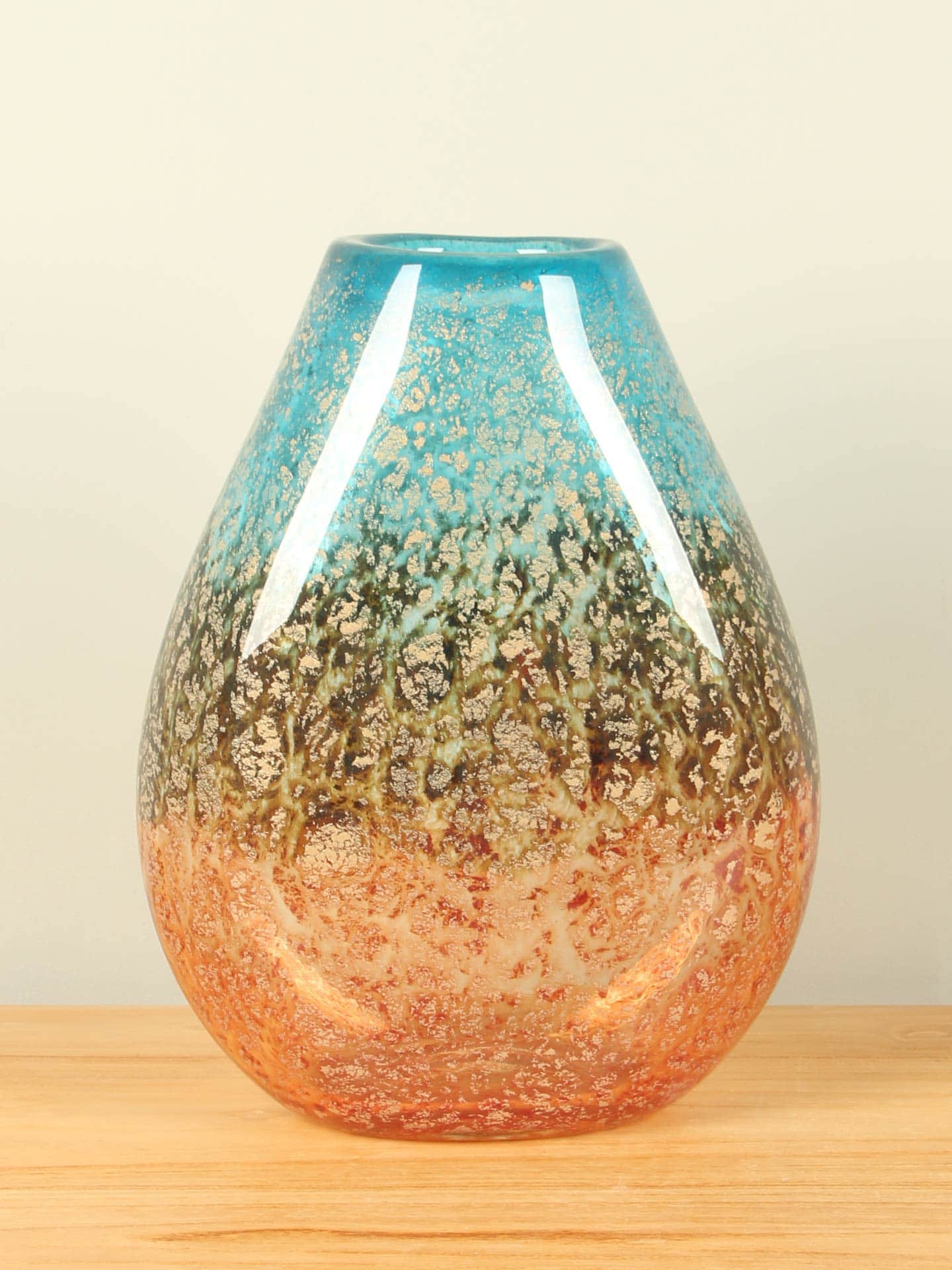 Vase - Multicolor - Glas - Erde/Wasser - 32x24x12 cm