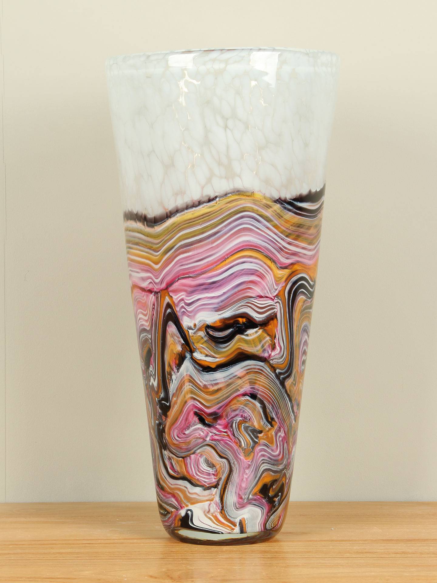 Vase - Multicolor - Glas - Hoch Snow