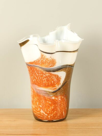 Vase – Multicolor – Glas – Landschaft gewellt