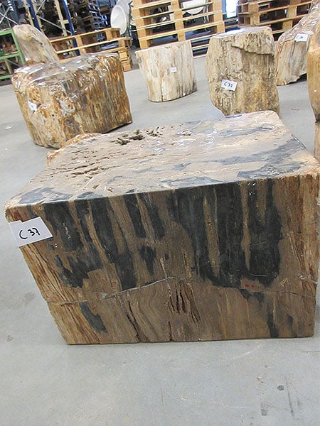 Versteinertes Holz - Dunkelbraun - Versteinertes Holz - 30x46x36 cm – Bild 2