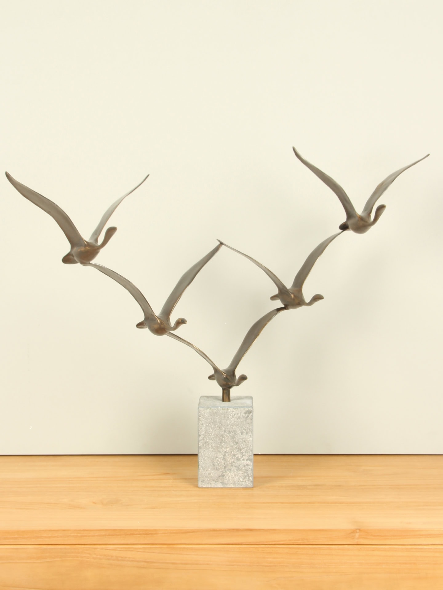 Skulptur für drinnen oder draußen - Bronze - 5 Schwäne - 60x69x28 cm – Bild 17