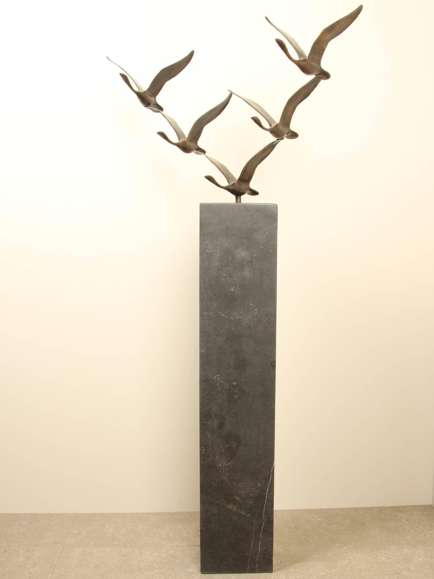 Skulptur für drinnen oder draußen - Bronze - 5 Schwäne - 60x69x28 cm – Bild 18