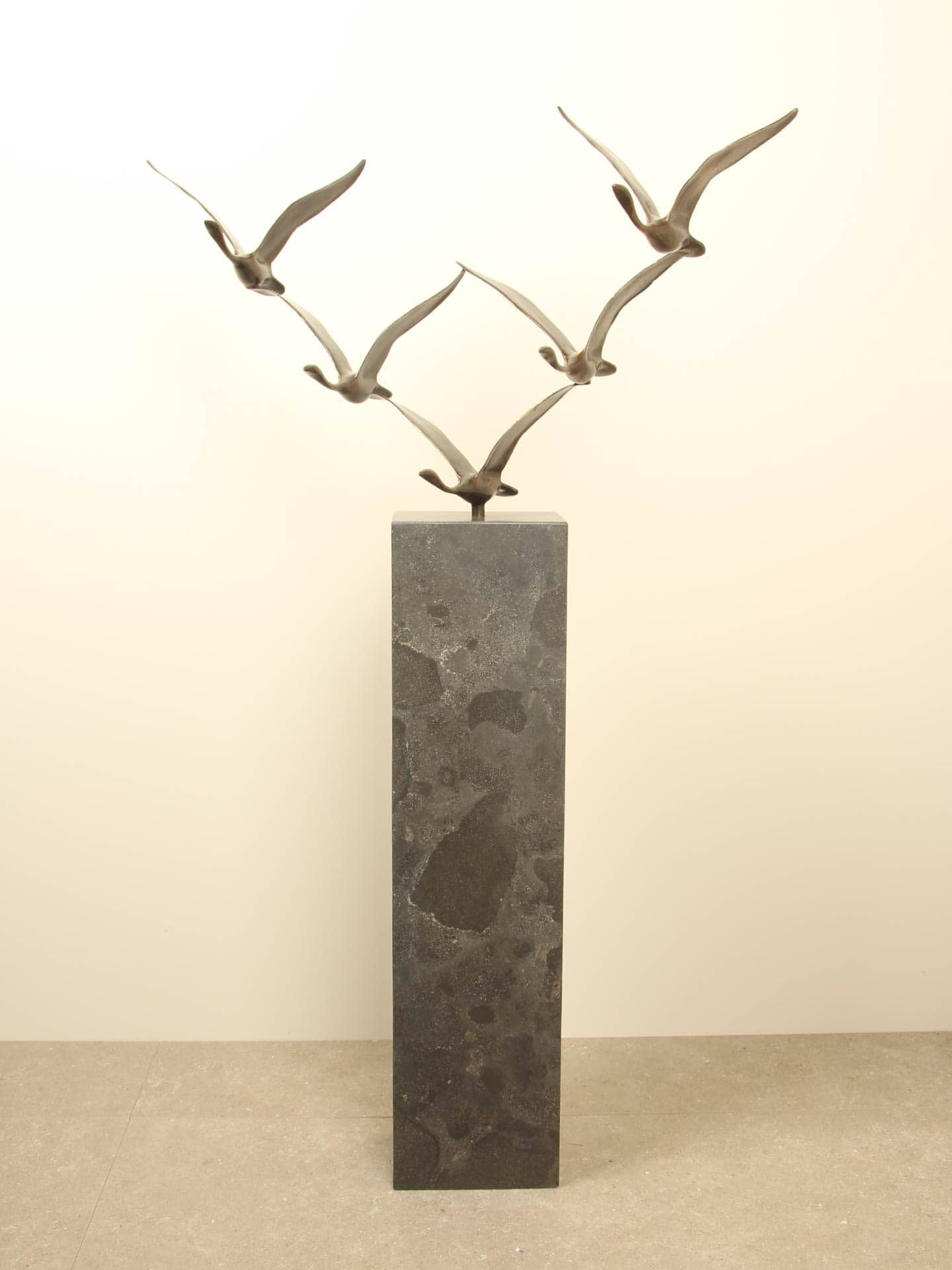 Skulptur für drinnen oder draußen - Bronze - 5 Schwäne - 60x69x28 cm – Bild 19