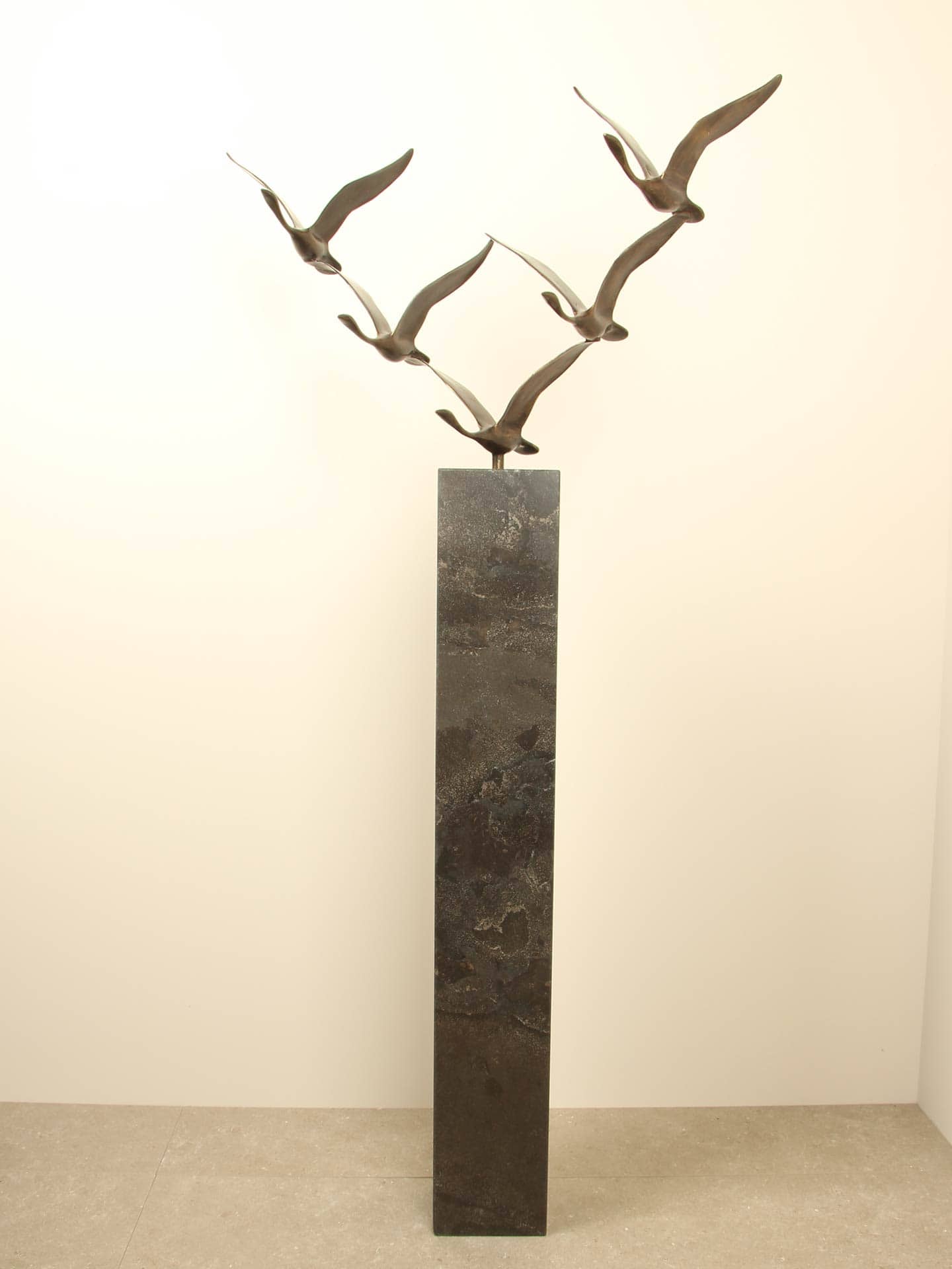 Skulptur für drinnen oder draußen - Bronze - 5 Schwäne - 60x69x28 cm – Bild 20