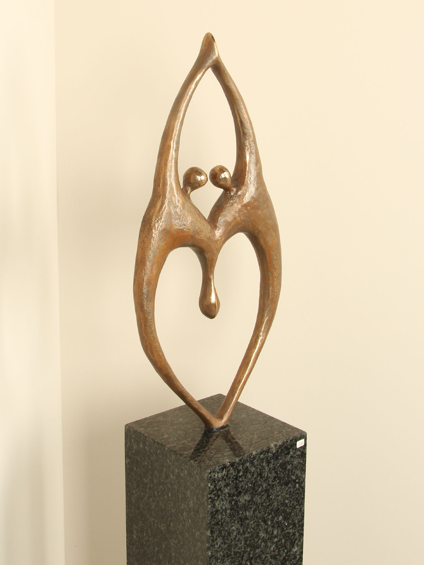 Skulptur für drinnen oder draußen - Bronze - In Harmonie - 45x21x15 cm – Bild 3