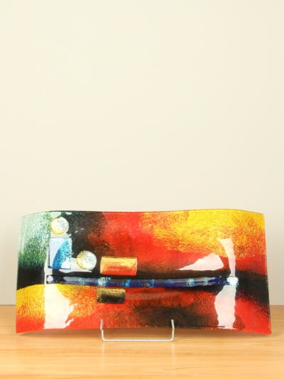 Schale – Multicolor – Glas – Wüste – 4x58x27 cm