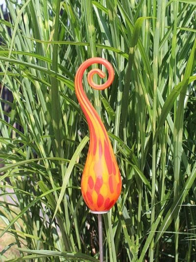 Gartenstecker – Rot – Glas – Bogen mini rot 107-M