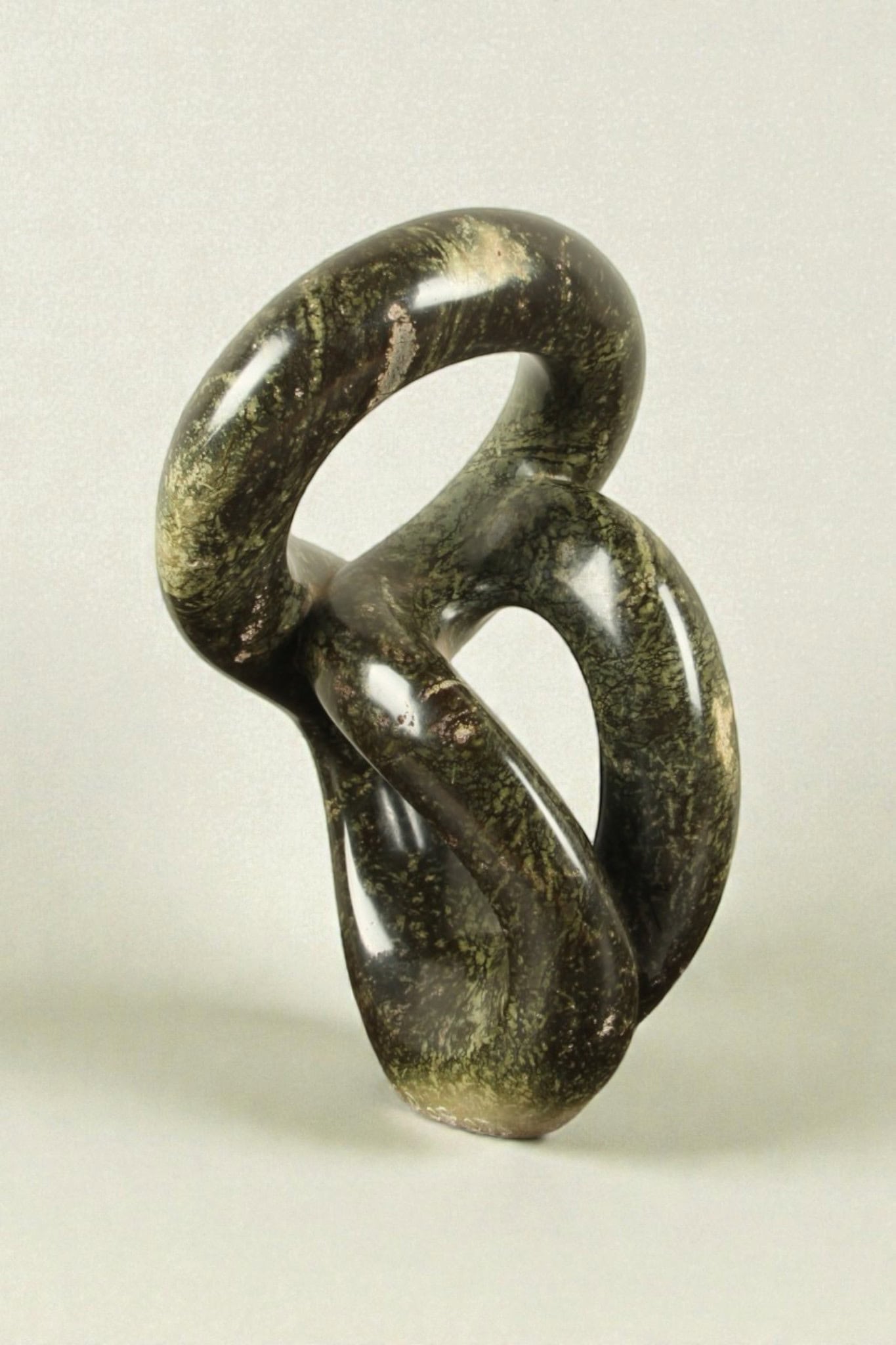 Gartenfigur - Cheetah Jade - Grün - Naturstein - Funky - 37x20x20 cm