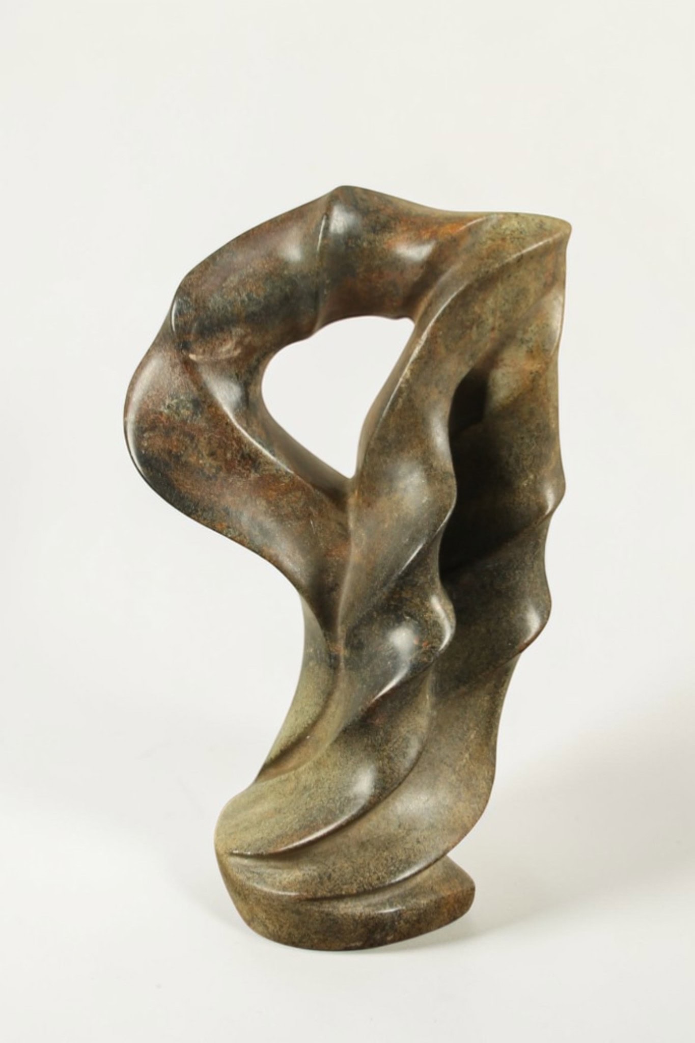 Gartenfigur - Serpentijn - Grün - Naturstein - Twist - 28x18x12 cm