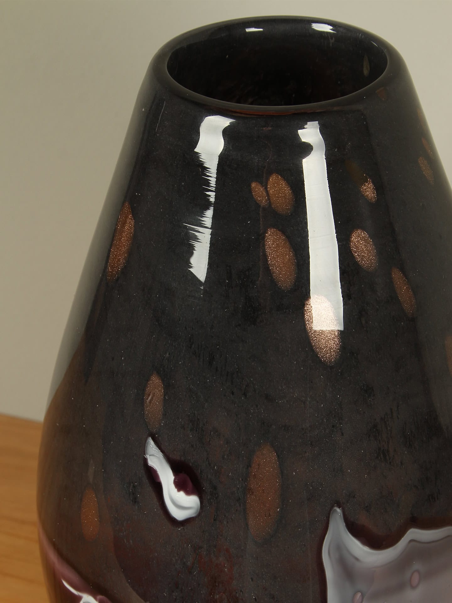 Vase - Lila - Glas - Grau/Lila – Bild 5