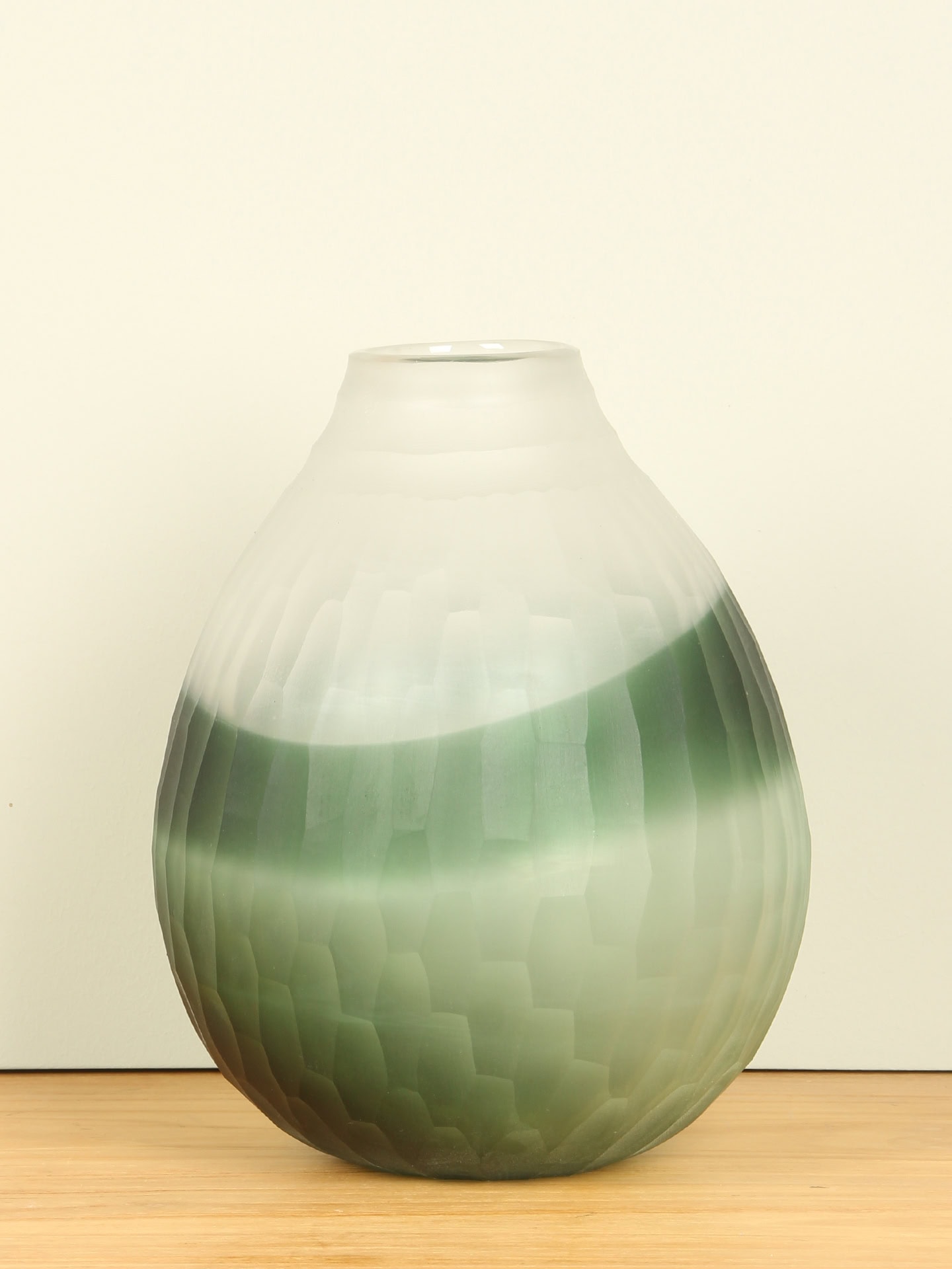 Vase - Mattgrün - Glas - Vase Glas - 26x20x20 cm