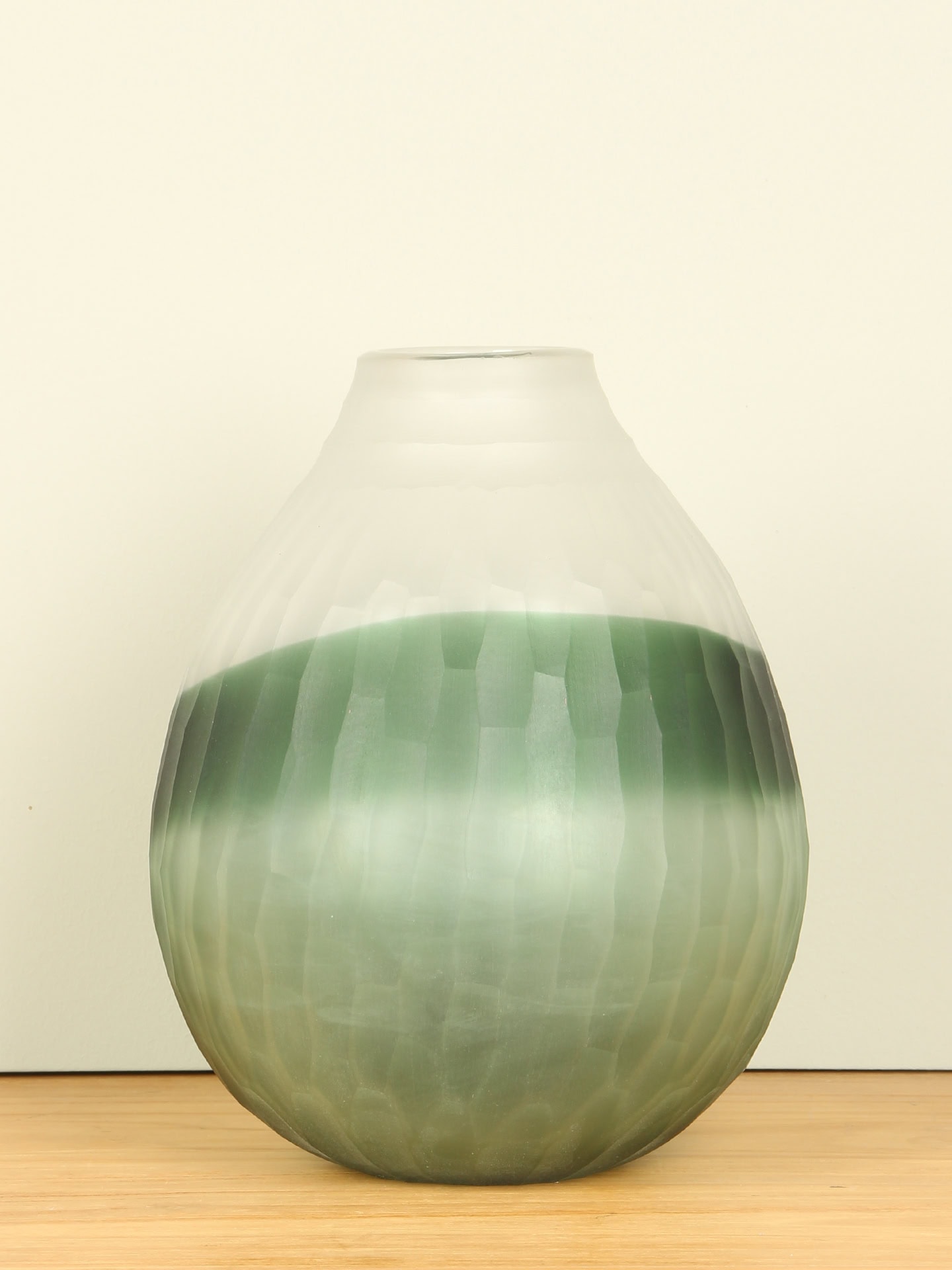 Vase - Mattgrün - Glas - Vase Glas - 26x20x20 cm – Bild 2