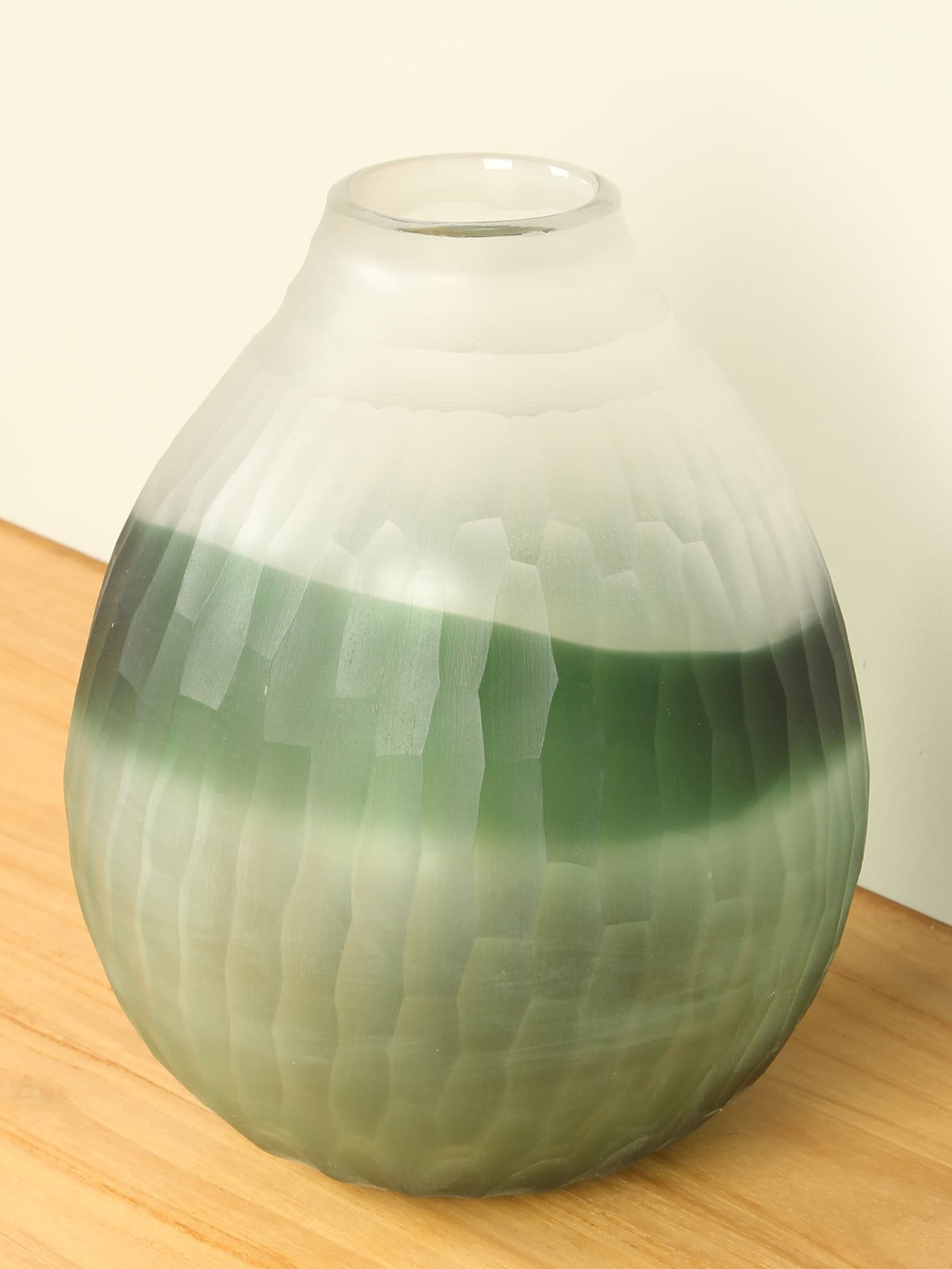 Vase - Mattgrün - Glas - Vase Glas - 26x20x20 cm – Bild 3