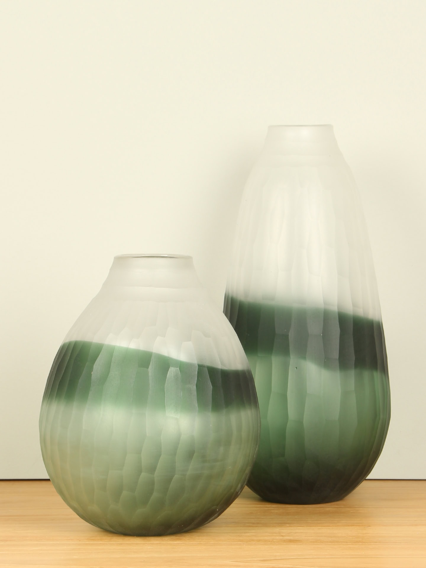 Vase - Mattgrün - Glas - Vase Glas - 26x20x20 cm – Bild 5
